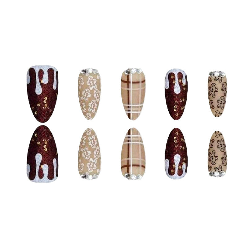 Festliche Lebkuchen-Themen Druck-Nägel Karnz