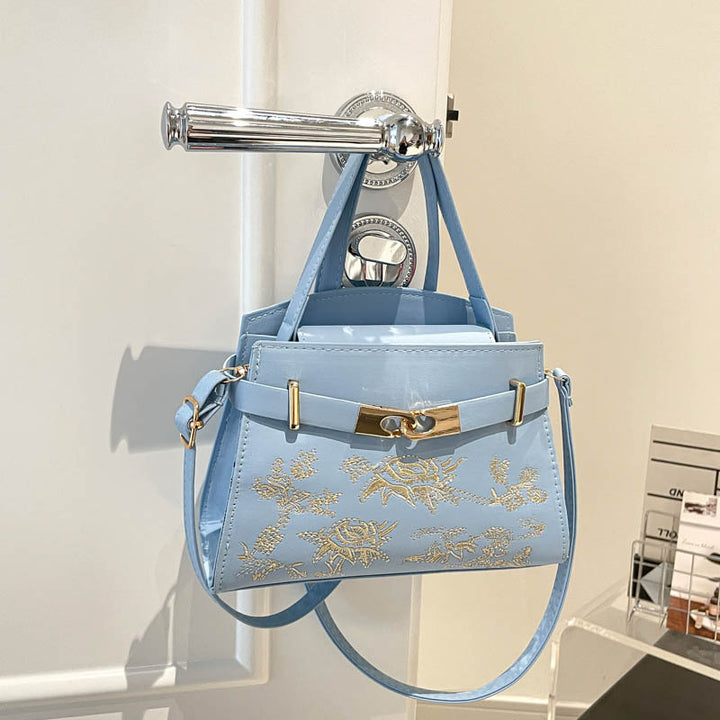 Elegante floral bestickte Handtasche