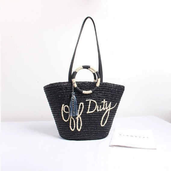 Damen Geflochtene Freizeit Tasche Karnz