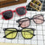 Damen moderne quadratische Sonnenbrille mit minimalistischer Rahmenstruktur Karnz
