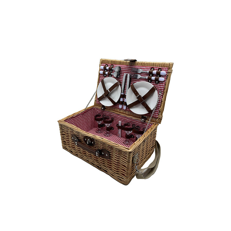 Damen Picknickkorb mit elegantem Geschirrset Karnz