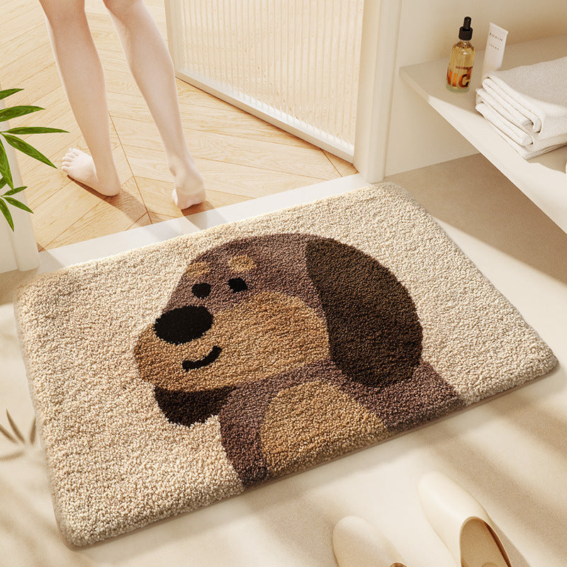 Niedlicher katzenmotivierter Badteppich