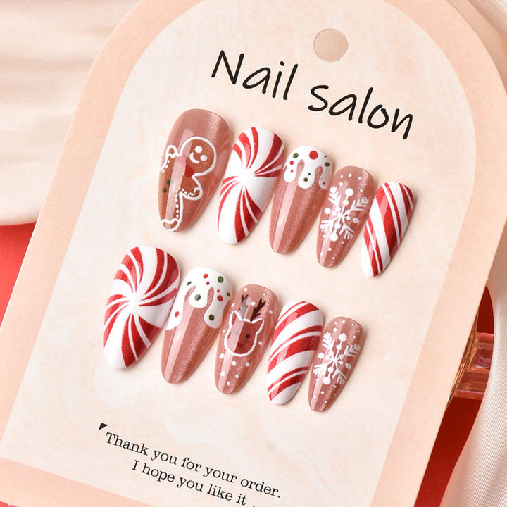 Festliche Feiertags-Themen Press-On Nagelkunst Kollektion