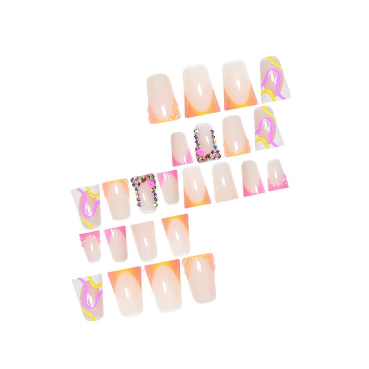 Dekorative Acryl Press-On Nagelverlängerungen für Damen Karnz