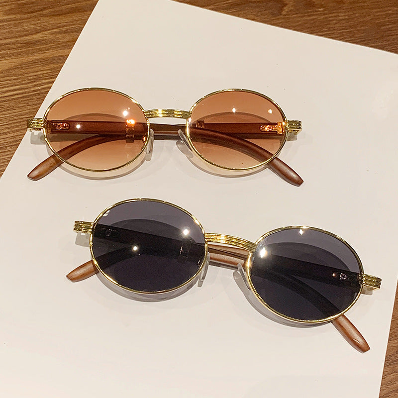 Damen Vintage-Style Sonnenbrille mit Holz-Innengestell Karnz