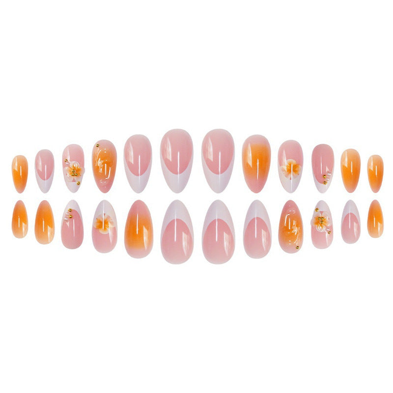 Dekoratives Blumen Acryl Nagelset Karnz