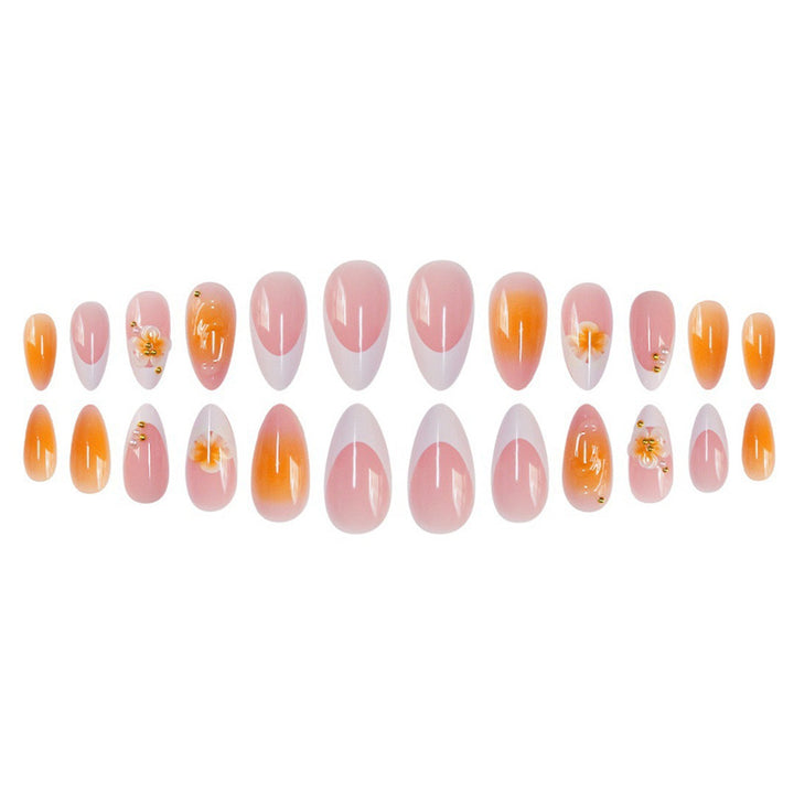 Dekoratives Blumen Acryl Nagelset Karnz