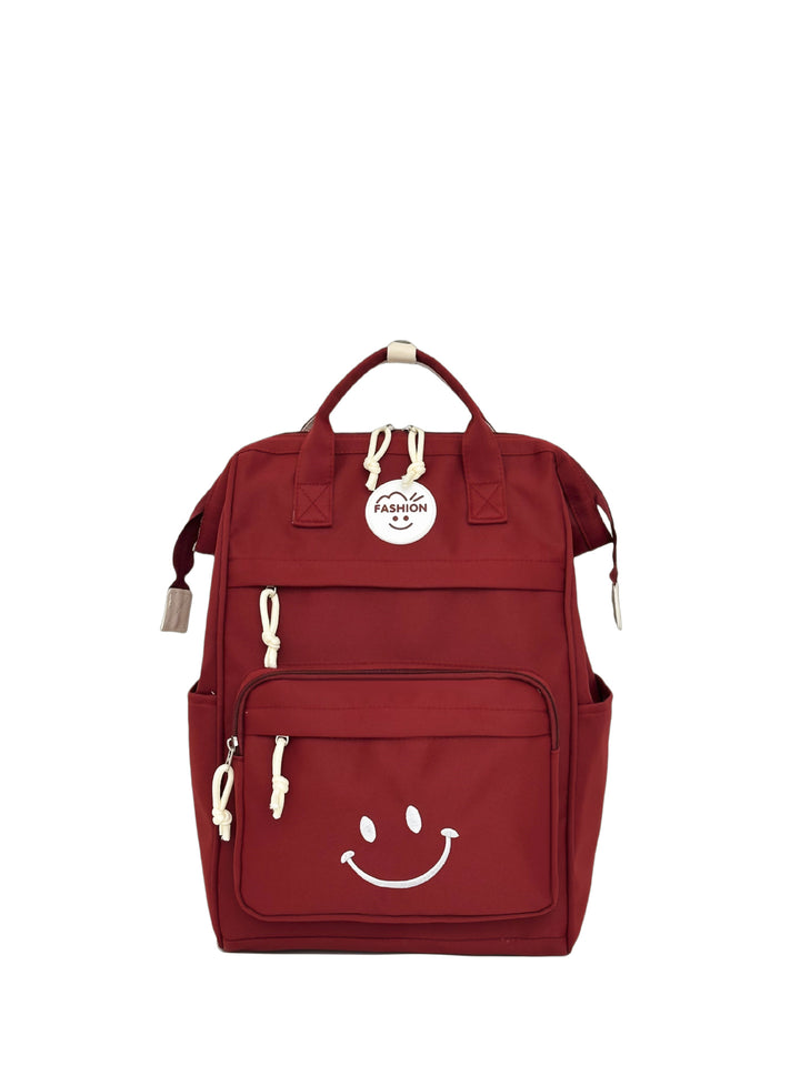 Trendy Multi-Taschen Smiley-Gesicht Rucksack Karnz