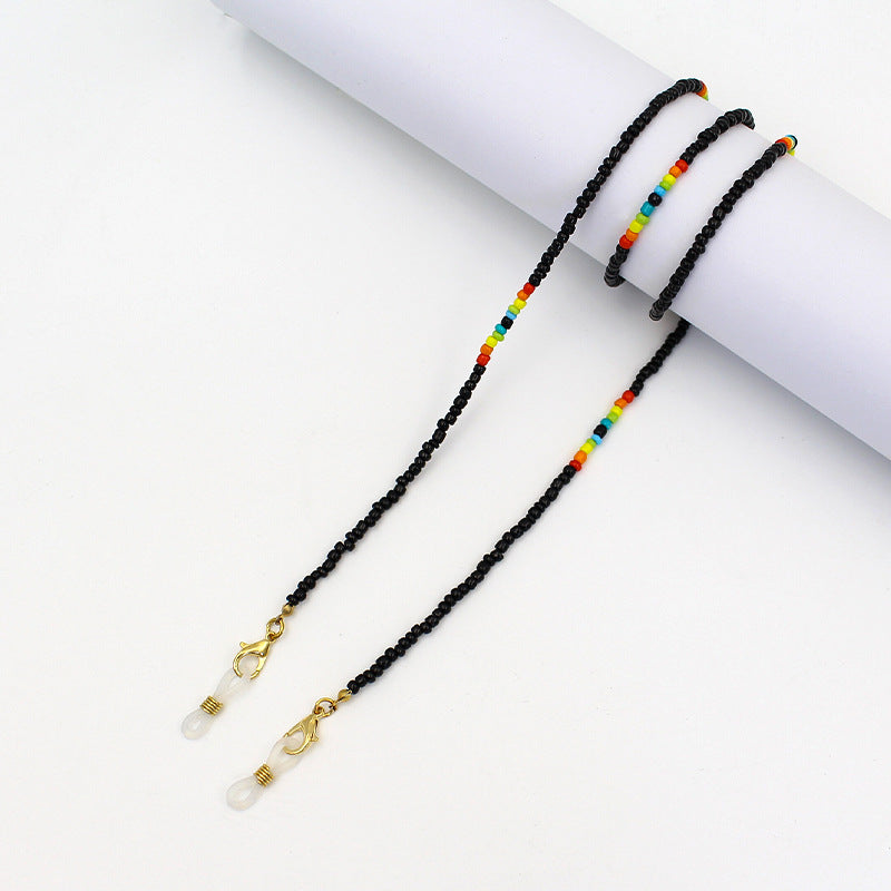 Farbenfrohe Perlen Brillenhalter Kette Karnz