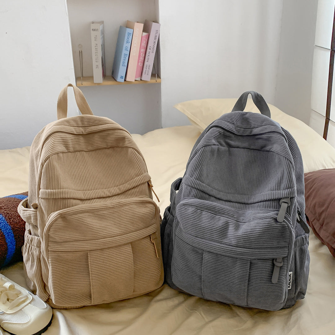 Texturierter Mehrfach-Taschen-Rucksack Karnz