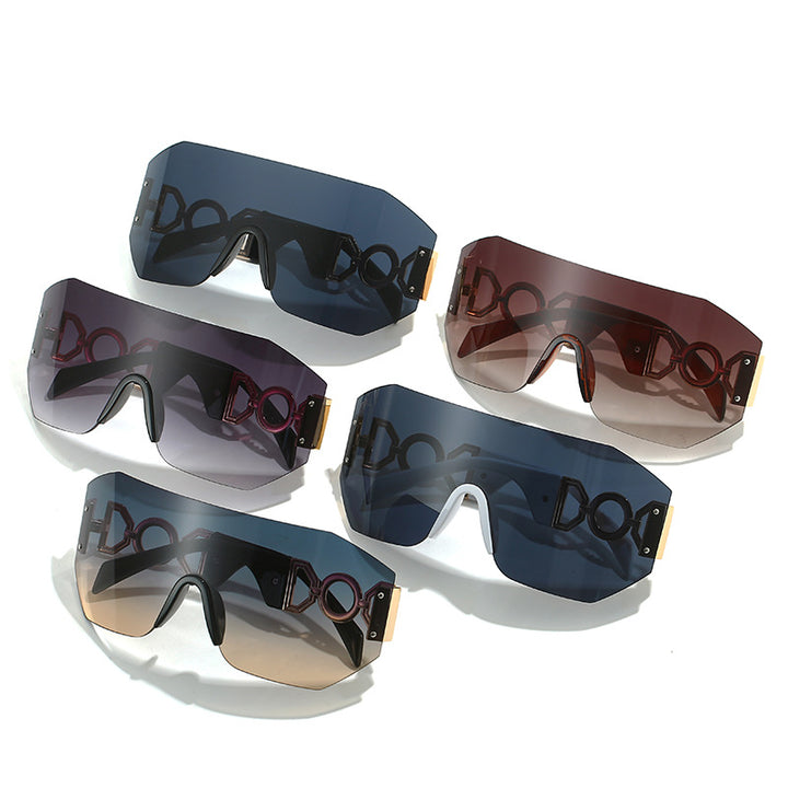 Fashion Statement Breitkrempige Schild Sonnenbrille Karnz