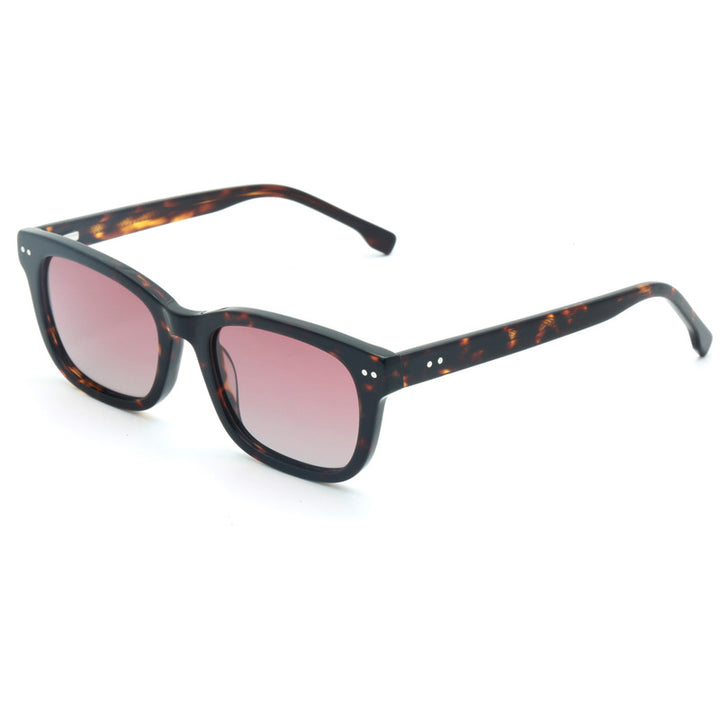 Damen trendige quadratische Sonnenbrille mit transparentem Rahmen Karnz