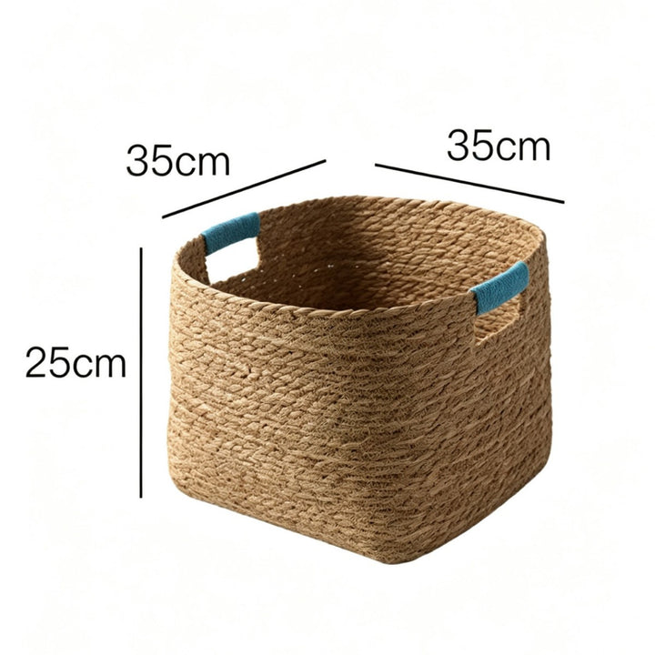 Stylischer Aufbewahrungskorb Aus Geflochtenen Naturfasern Karnz