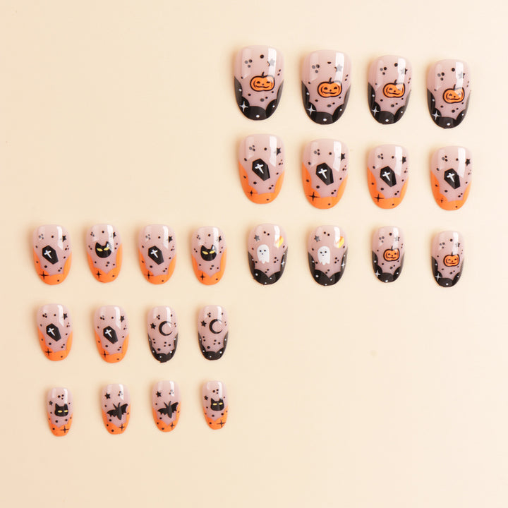 Halloween-Themen Press-On Nagelkunstset Karnz