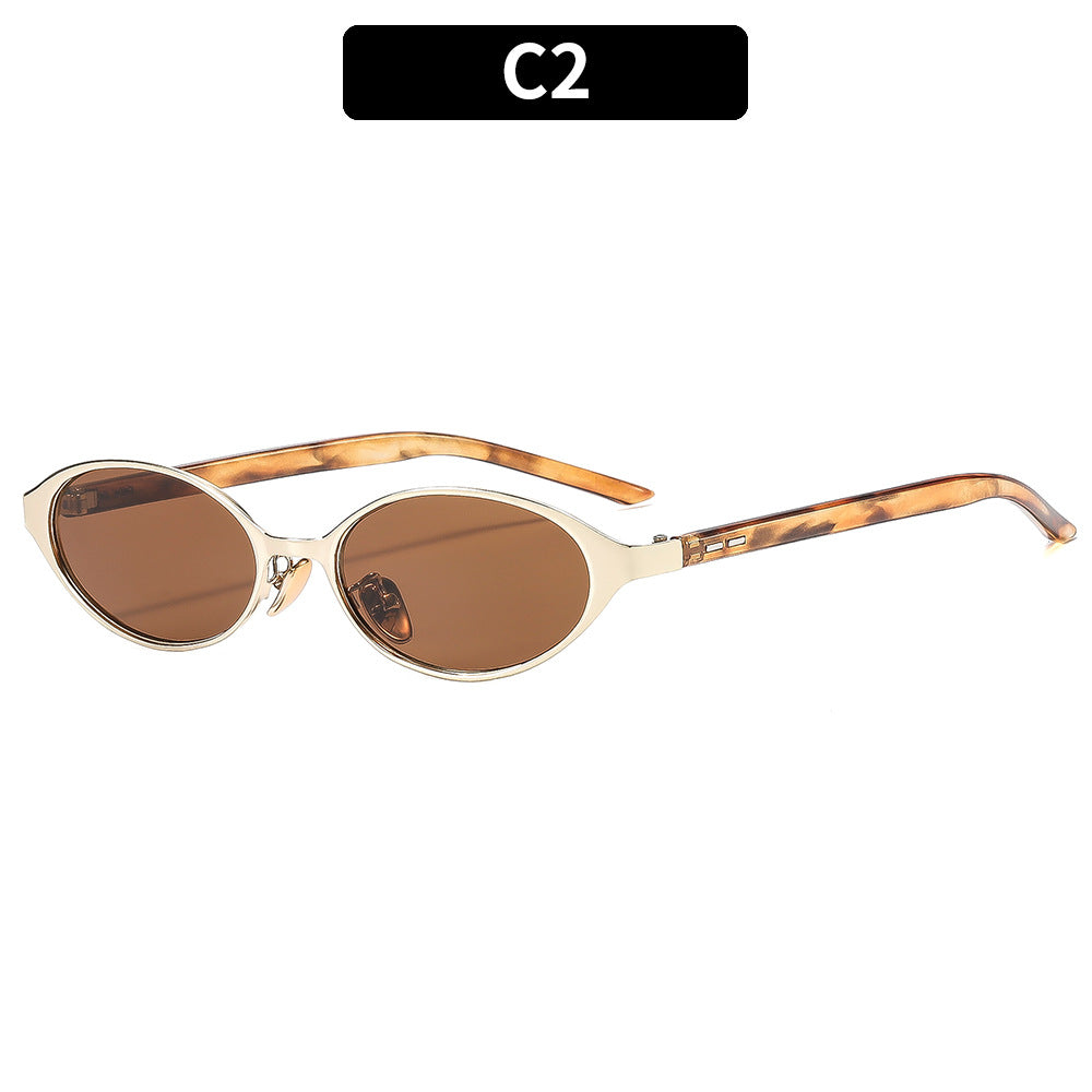 Schicke Schlanke Ovale Rahmen Sonnenbrille