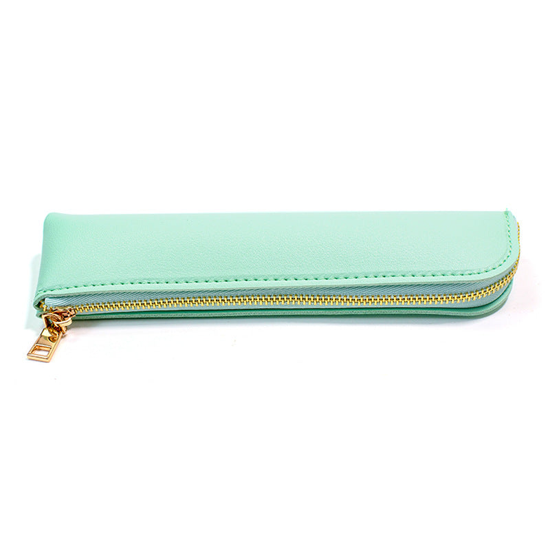 Premium Leder Reißverschluss Bleistift Etui Karnz