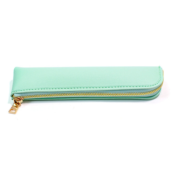 Premium Leder Reißverschluss Bleistift Etui Karnz