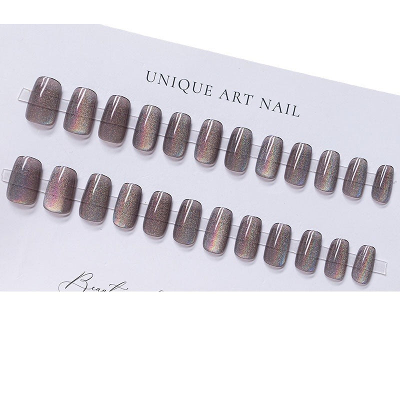 Elegante holographische Press-On Nägel