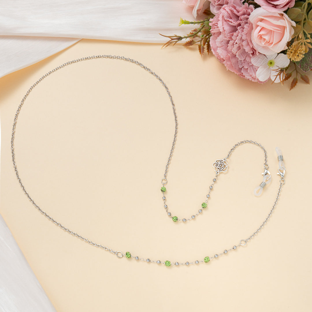 Chic Strass Brille Kette Karnz