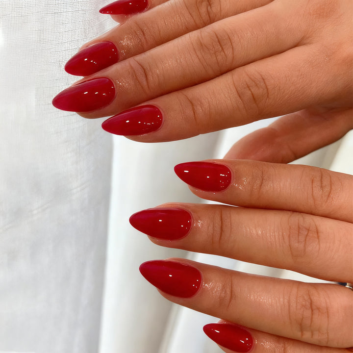 Glänzende Stiletto Druck-Nageltips Karnz