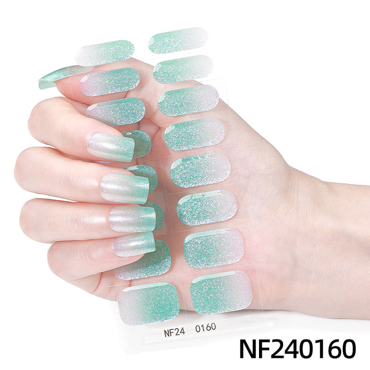 Elegante French Tip Nagelaufkleber
