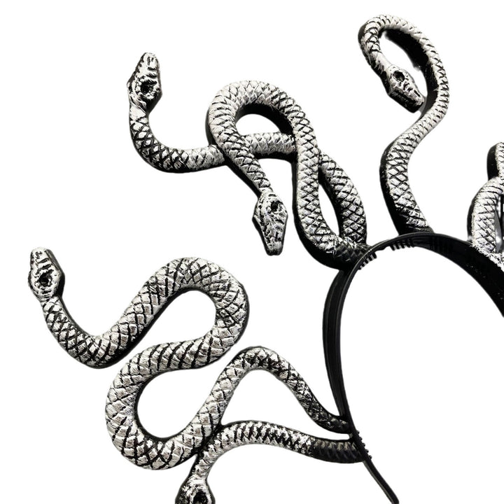 Medusa-inspirierter Haarreif mit 3D-Schlangenapplikationen