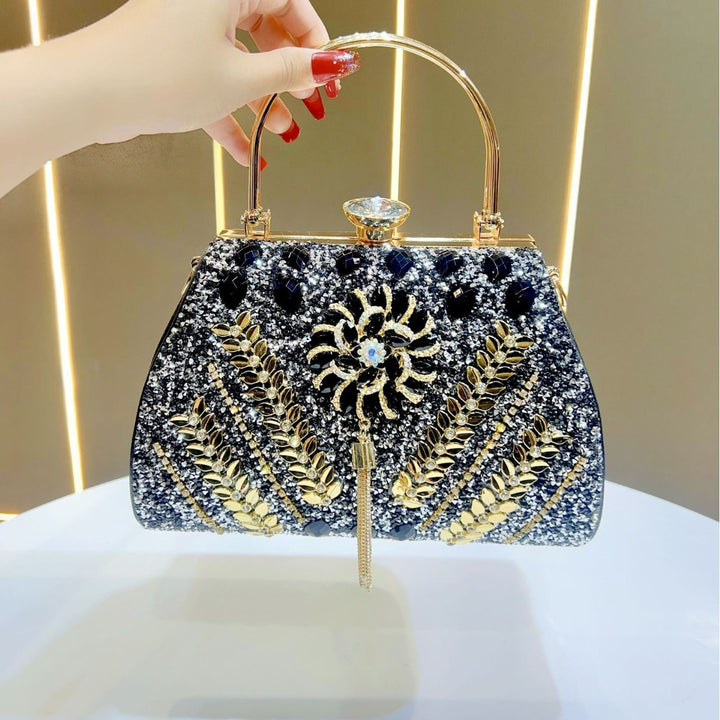 Verzierte Blumen Abendhandtasche