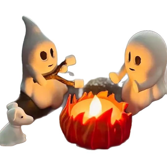 Kreatives Ghost Campfire Figuren Set Karnz