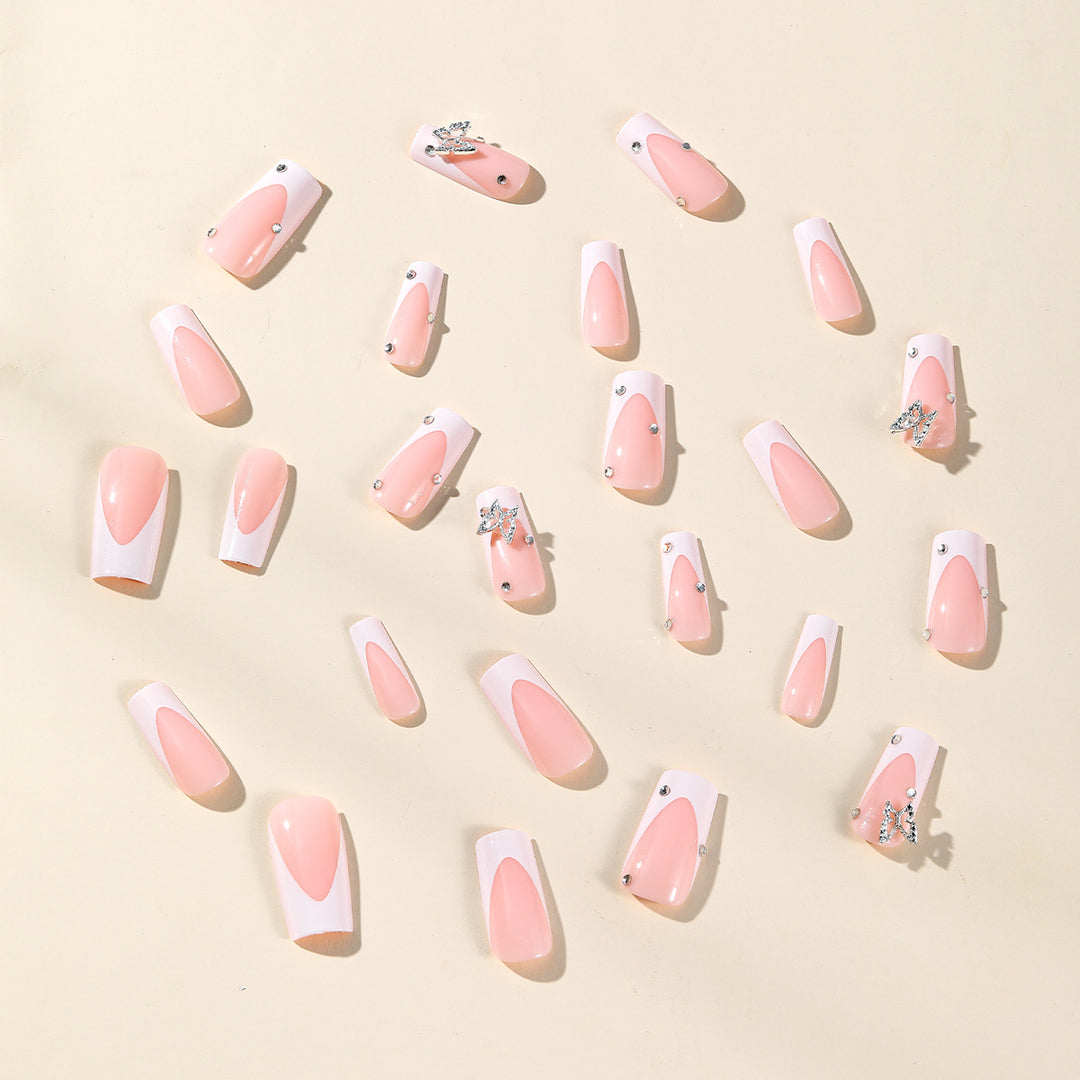 Elegante Stiletto Acryl Nagelkunst Verlängerungen Karnz