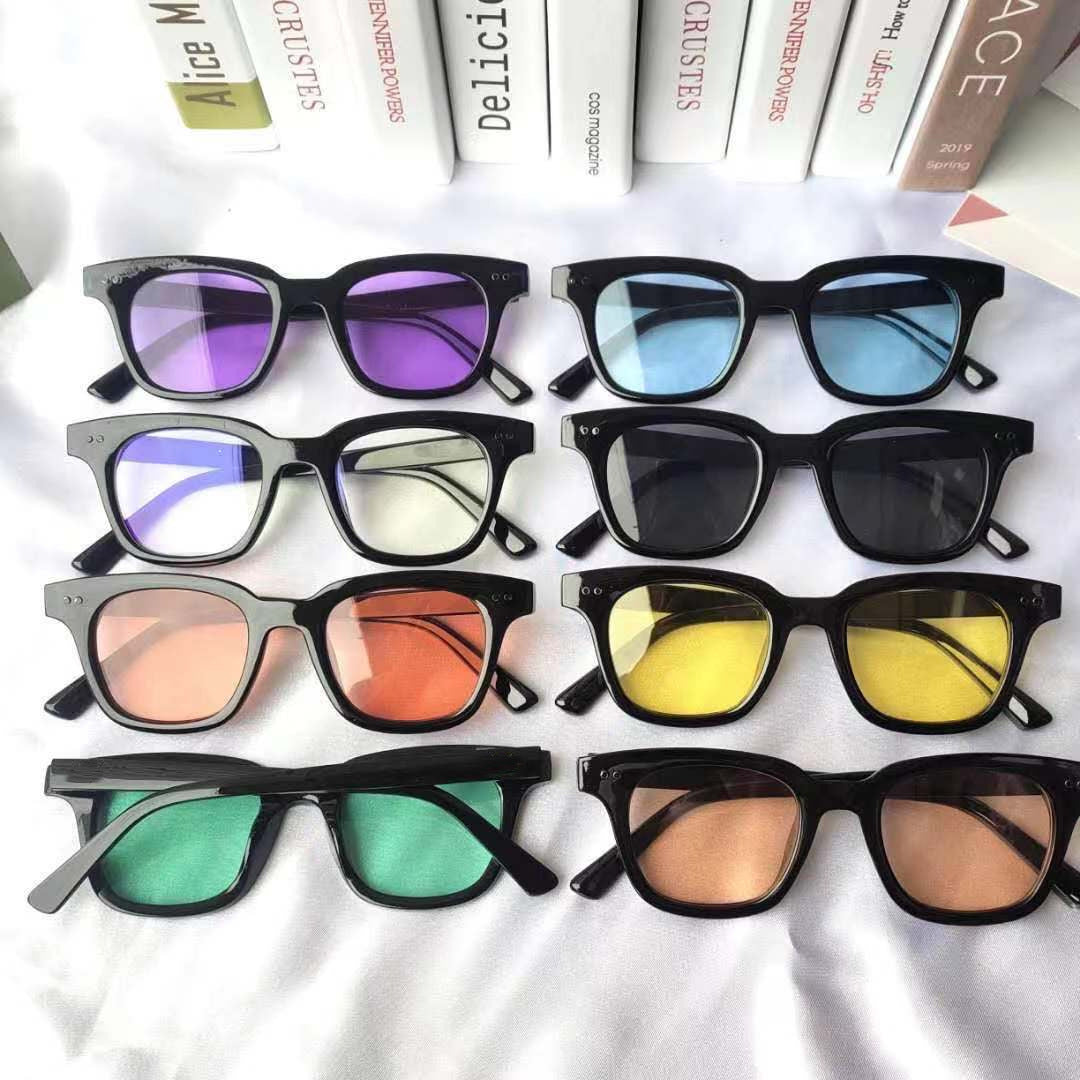 Damen modische Retro-Sonnenbrille mit robustem Kunststoffrahmen Karnz