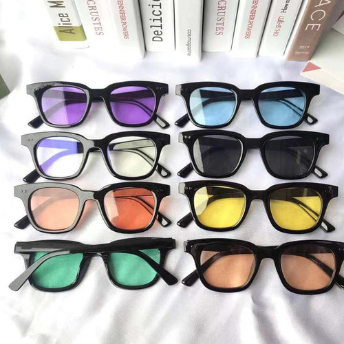 Damen modische Retro-Sonnenbrille mit robustem Kunststoffrahmen Karnz