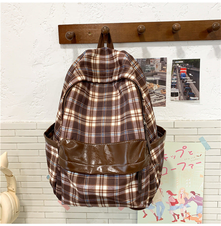 Trendy Karomuster Rucksack