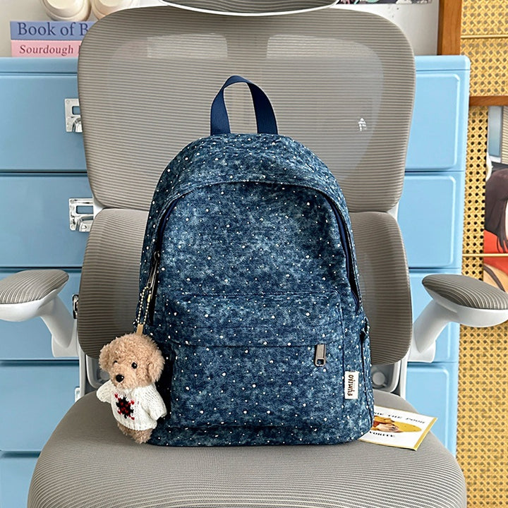 Lässiger leichter Rucksack mit gepunktetem Design Karnz