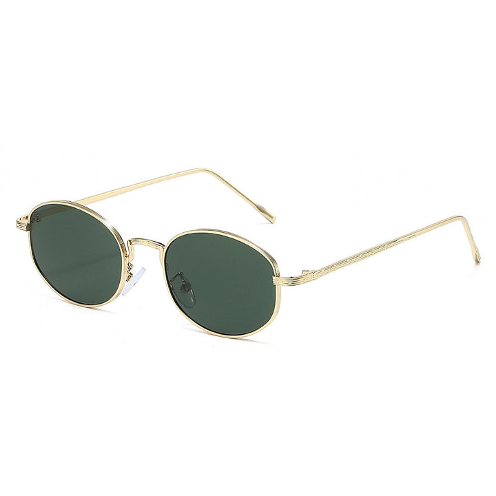 Minimalistische ovale Rahmen-Sonnenbrille Karnz