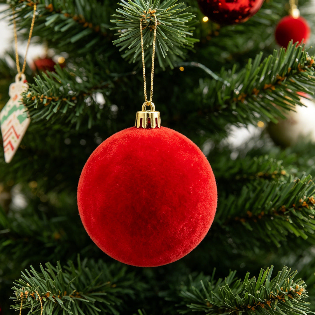 Elegante Samt Weihnachtsbaumkugel