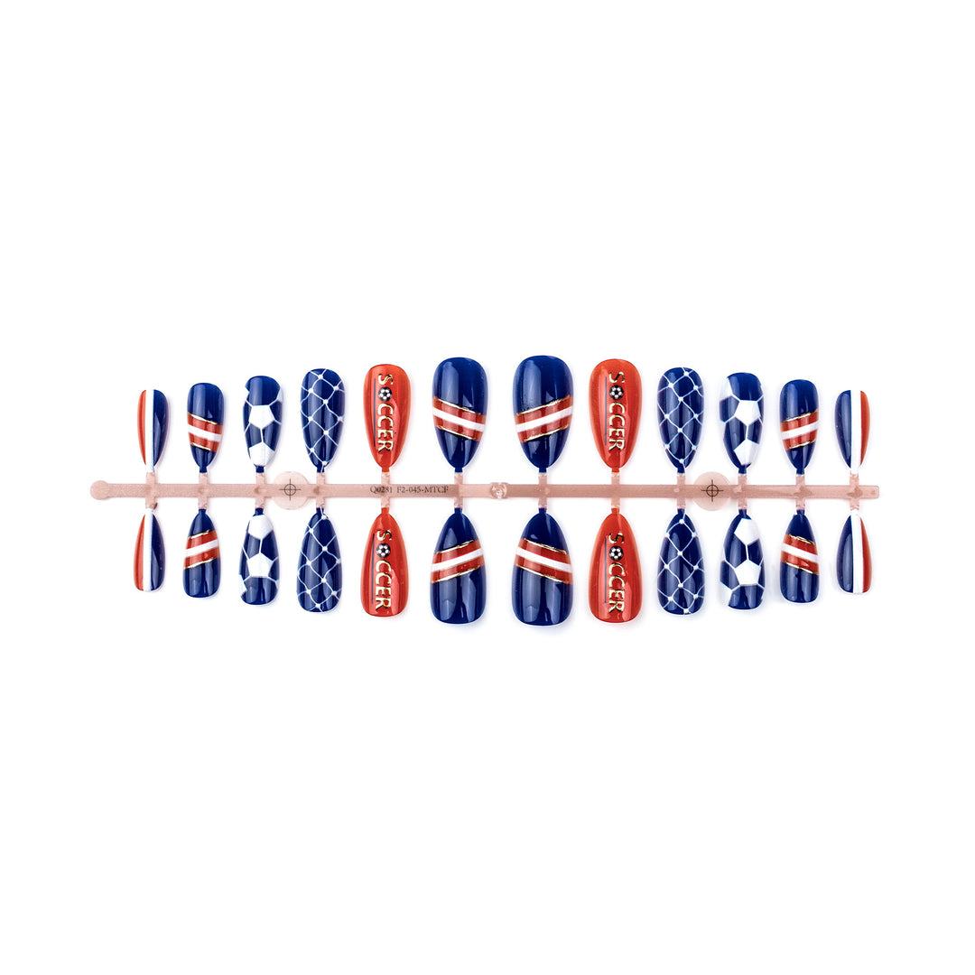 Sport-Themen Press-On Nail Art Set