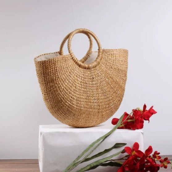 Damen Handgeflochtene Shoppingtasche Karnz
