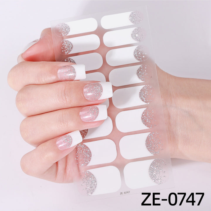 Elegante Glitter Akzent Nagel Wraps