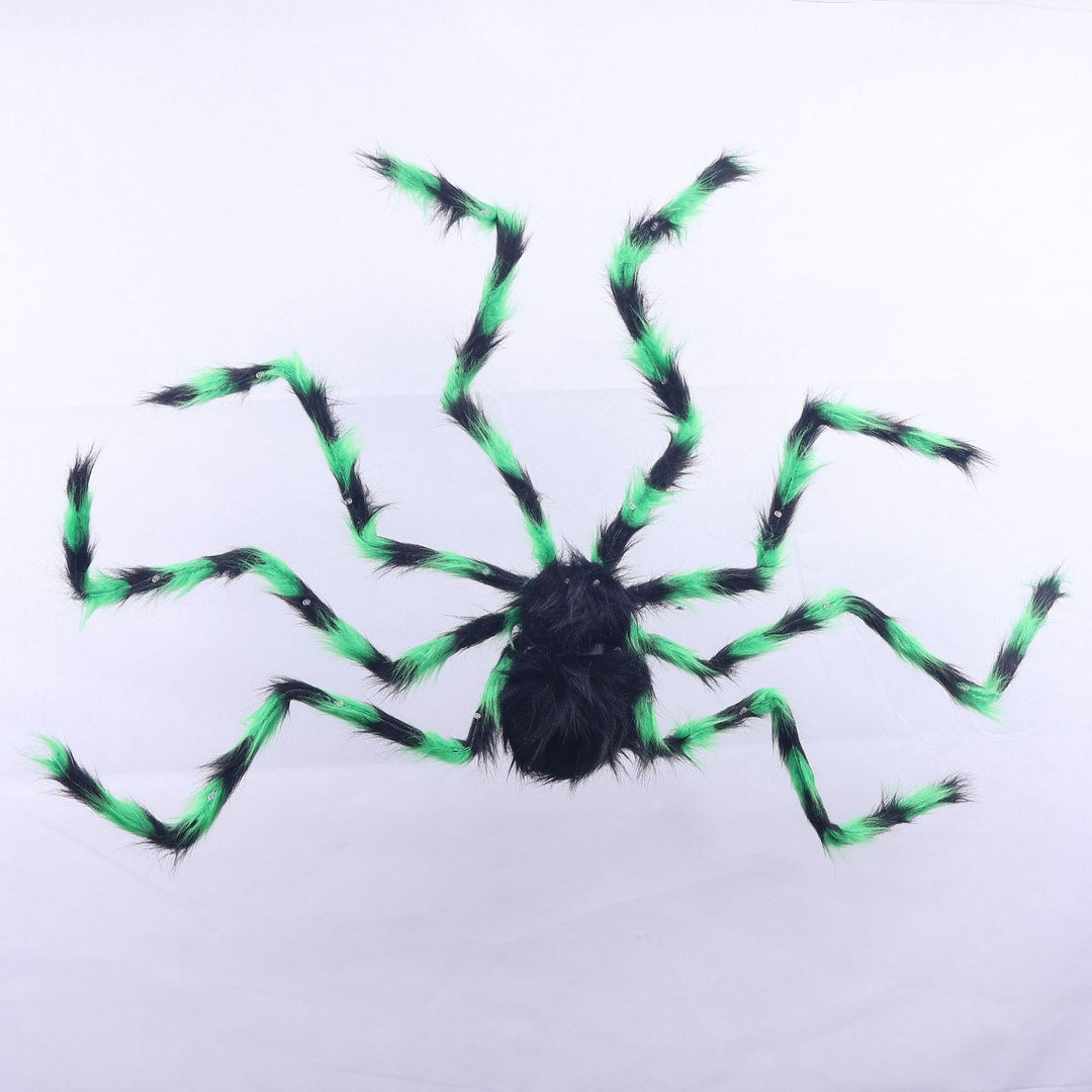Gruselige Halloween Spinnen Dekoration mit LED-Beleuchtung