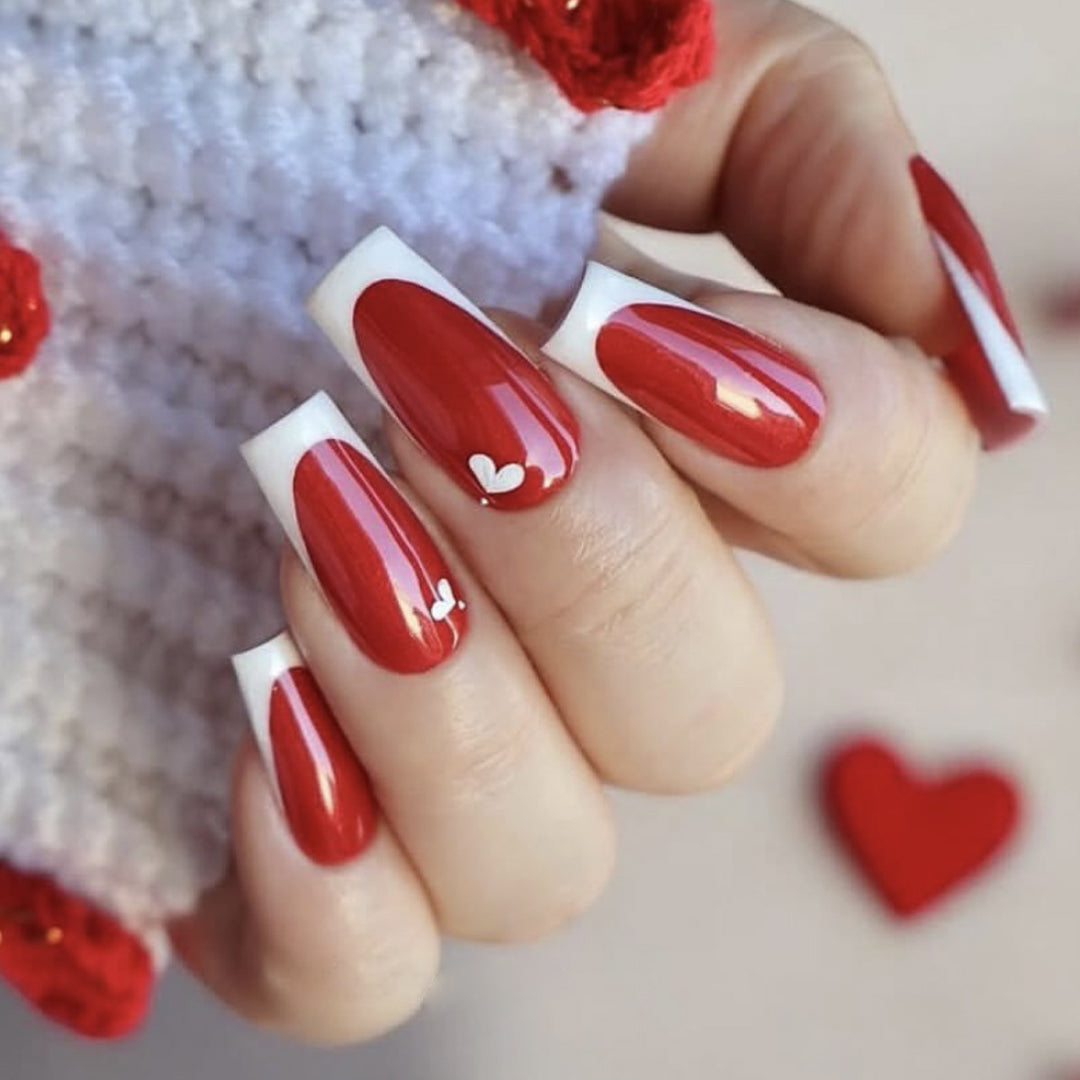 Romantische Herz-Themen Nagelkunst Verlängerungen Karnz