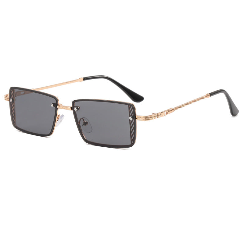 Damen Elegante quadratische Sonnenbrille mit raffinierten Rahmenakzenten Karnz