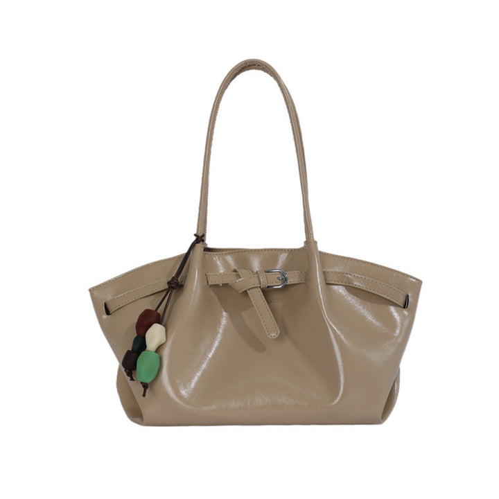 Schlanker minimalistischer Leder Tote Bag