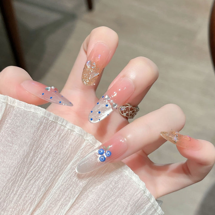 Dekoratives Glitzerndes Press-On Nagelkunstset Karnz