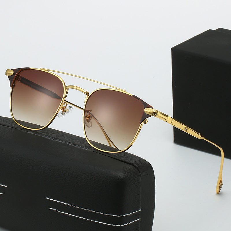 Damen modische Halbrahmen Brille Karnz