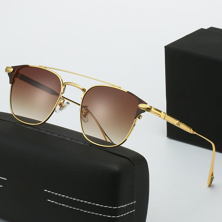 Damen modische Halbrahmen Brille Karnz