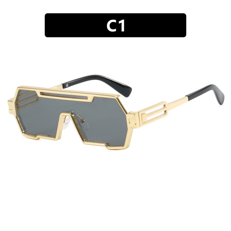 Damen futuristische Sonnenbrille im markanten Sechseckdesign Karnz