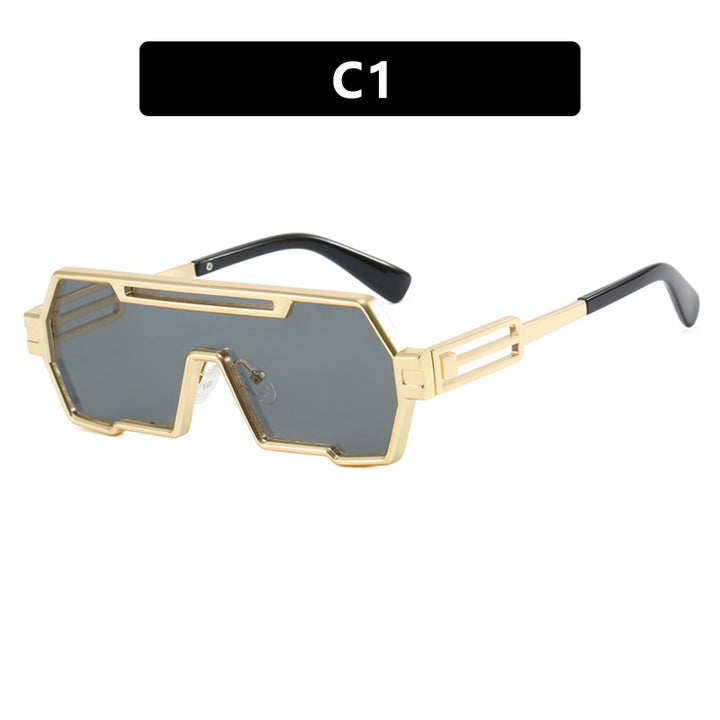 Damen futuristische Sonnenbrille im markanten Sechseckdesign Karnz