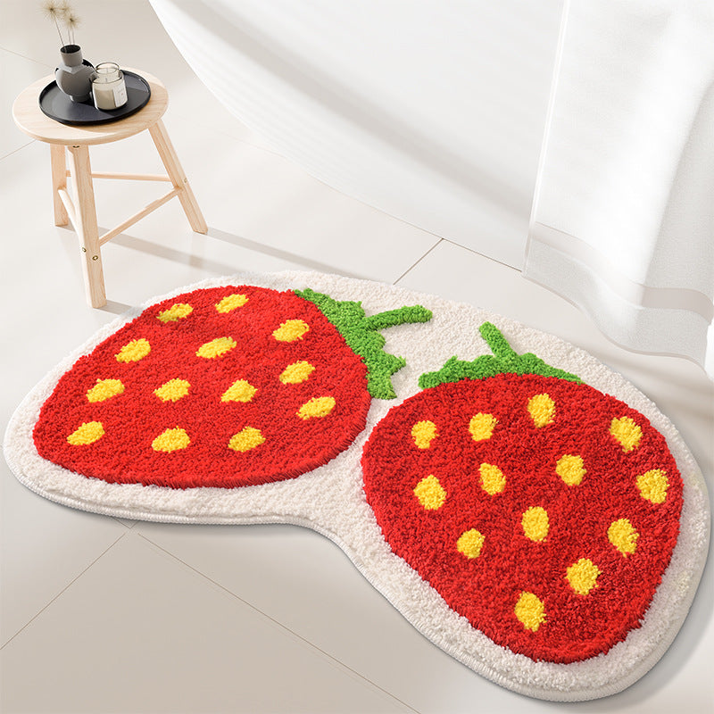 Fun Erdbeeren-förmige Badematte