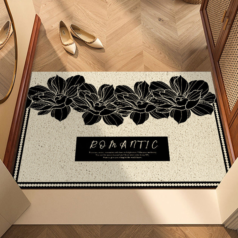 Vintage Floral Decorative Welcome Mat