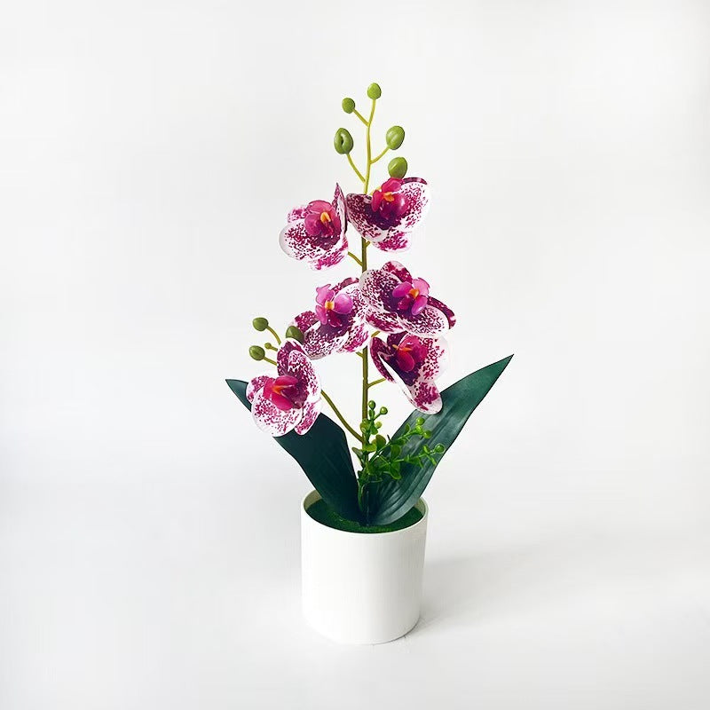 Elegante künstliche Orchideenpflanzenanordnung für die Innenausstellung